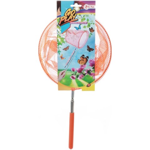 Síťka na hmyz teleskopická kov/látka 65cm průměr 20cm 4 barvy