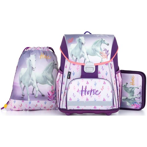 Školní aktovka Oxybag PREMIUM Kůň 22 3dílný set