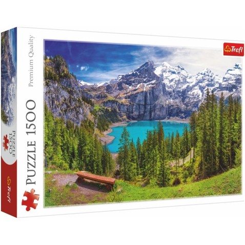 Trefl Puzzle Jezero Oeschinen Alpy, Švýcarsko 1500 dílků