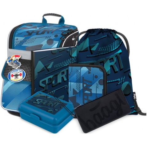Aktovka pro prvňáčky BAAGL Zippy Sport 6dílný set