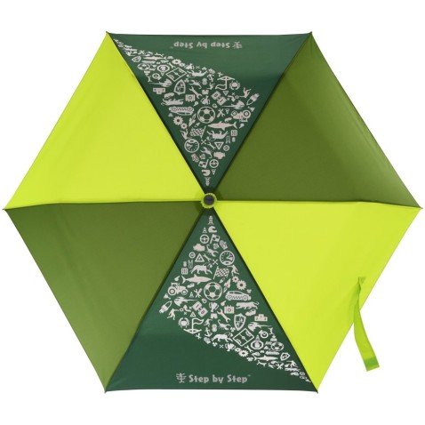 Dětský skládací deštník s magickým efektem limetkový