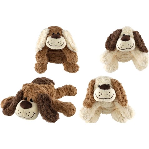 Pes ležící plyš 40cm na baterie se zvukem 4 barvy 0+