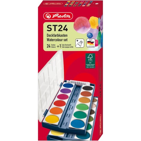 Vodové barvy Herlitz 24 barev