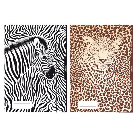 Desky Herlitz s gumou A4 Animal Print 3 klopy