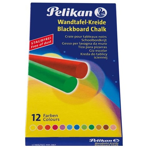 Školní křída Pelikan barevná 12ks