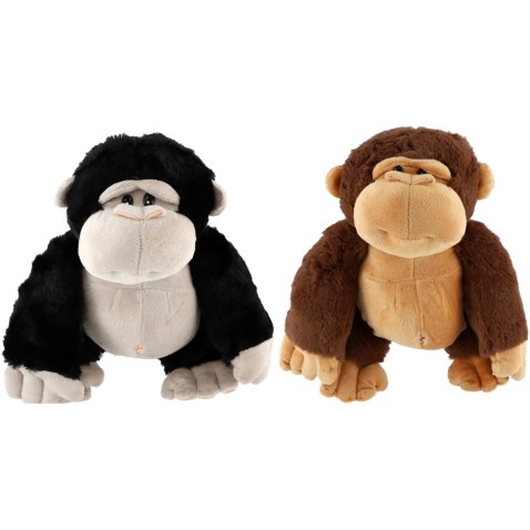 Gorila sedící plyš 25cm 2 barvy 0+