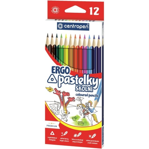 Pastelky Centropen trojhranné 12ks