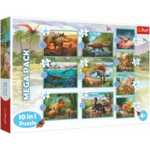 Trefl Puzzle 10v1 Seznamte se se všemi dinosaury