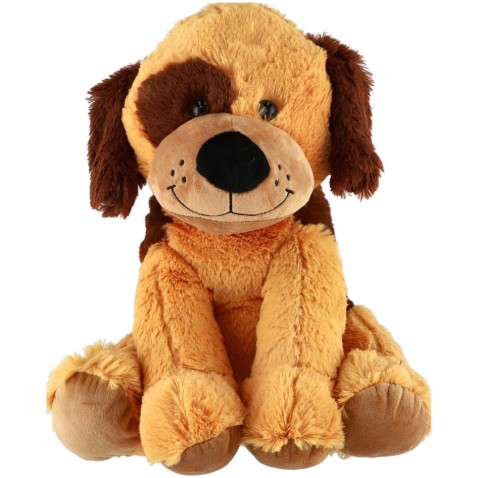 Pejsek sedící plyš 38cm hnědý 0+