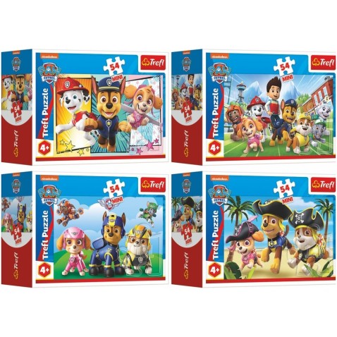 Trefl Minipuzzle 54 dílků Tlapková Patrola 4 druhy