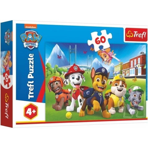 Trefl Puzzle Tlapková patrola v trávě 60 dílků