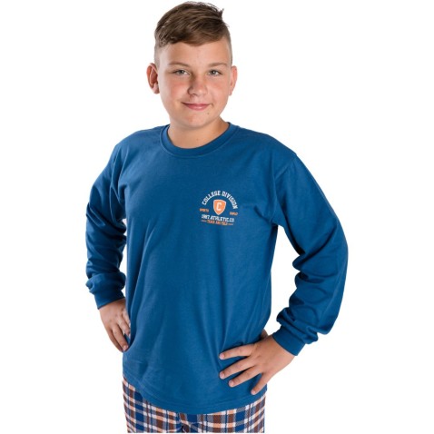 Pánské pyžamo Bettymode COLLEGE DIVISION dlouhý rukáv