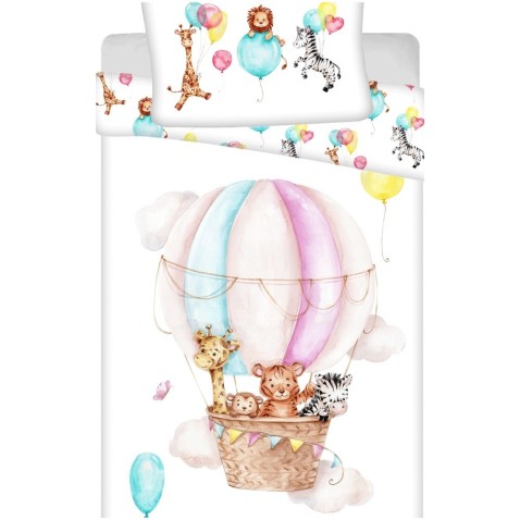 Disney povlečení do postýlky Zvířátka Flying balloon baby