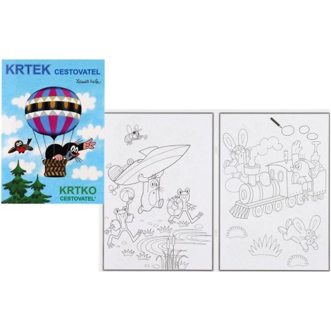 Omalovánky A4 Krtek cestovatel