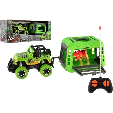 Auto RC s vlekem s dinosaurem