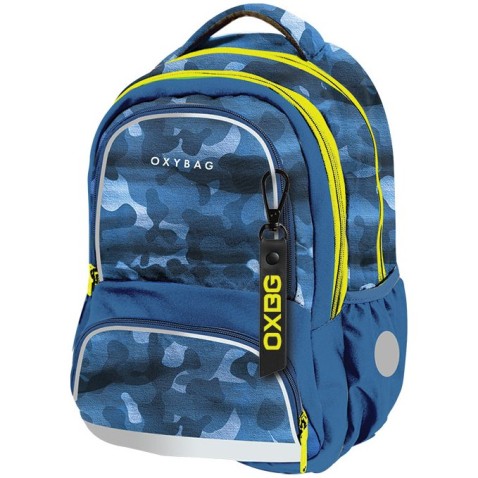 Školní batoh OXY NEXT Camo blue