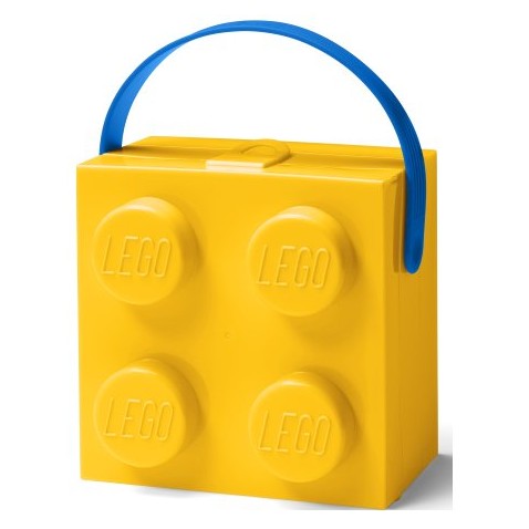 LEGO box na svačinu s rukojetí - žlutý