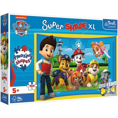 Puzzle 104 XL Super Shape Přátelé štěňat Tlapková patrola/Paw patrol