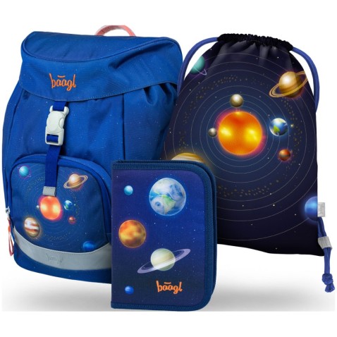 Školní batoh Baagl Airy Planety 3dílný SET