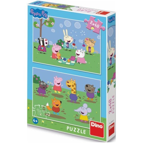 Trefl Puzzle 2v1 Prasátko Peppa a kamarádi 2x48 dílků