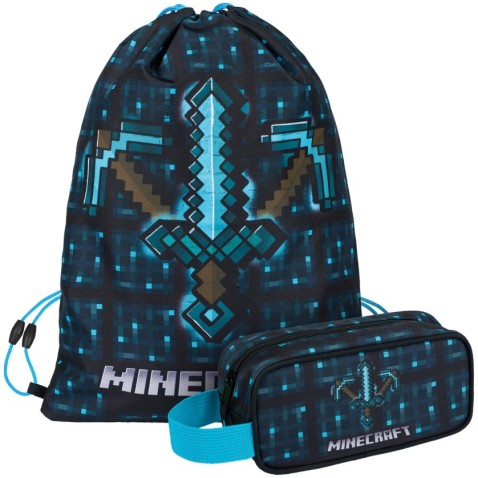 Školní set Minecraft Baagl Blue Axe and Sword