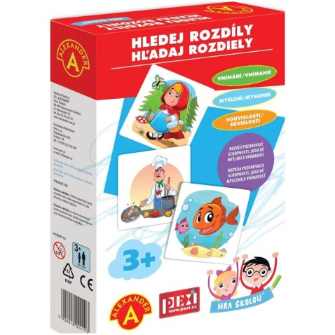 Hra školou Hledej rozdíly kreativní a naučná hra