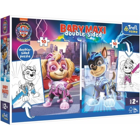 Puzzle MAXI oboustranné 2x10 dílků Hrdinští psi Tlapková patrola/Paw patrol