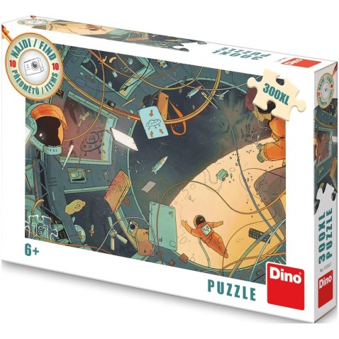 Dino Puzzle Vesmír - Najdi 10 předmětů 300 dílků XL