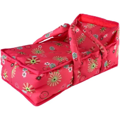 Korbička přenosná pro panenky látka