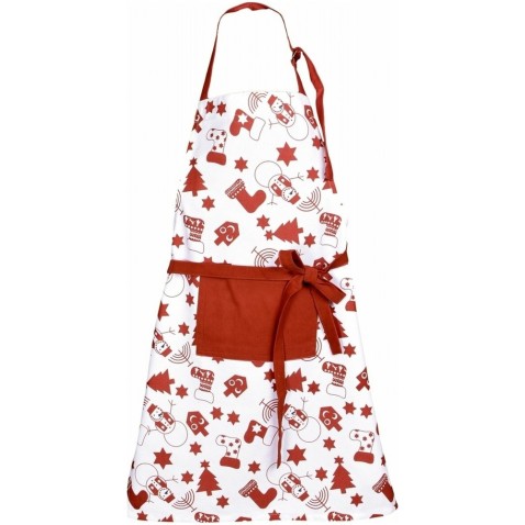 Dětská zástěra Mikuláš červená