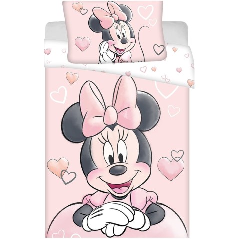 Dětské povlečení do postýlky Minnie Powder pink baby