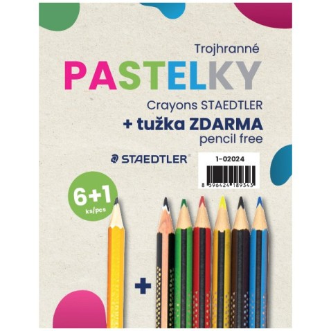 Pastelky Staedtler  6+1 zdarma tužka mix