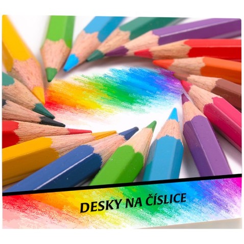 Desky na číslice Pastelky