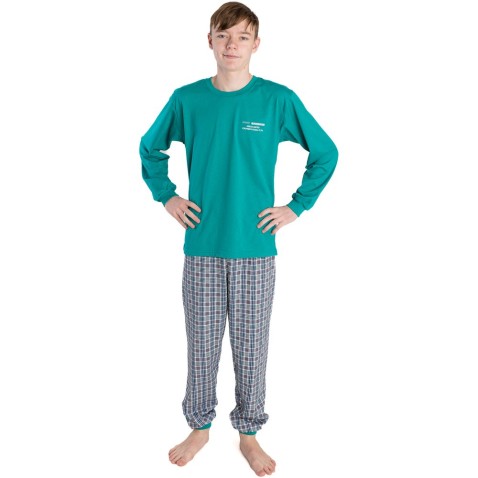 Chlapecké pyžamo Bettymode URBAN PREMIUM GREEN dlouhý rukáv