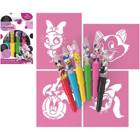Fixy foukací Minnie 6ks se šablonami