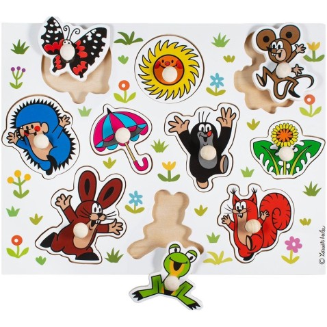 Puzzle/Vkládačka deskové Krtek II 18m+