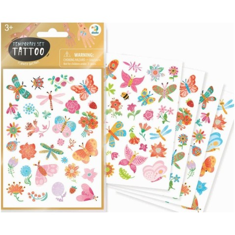 Tetovačky Motýli a květiny, 4 listy