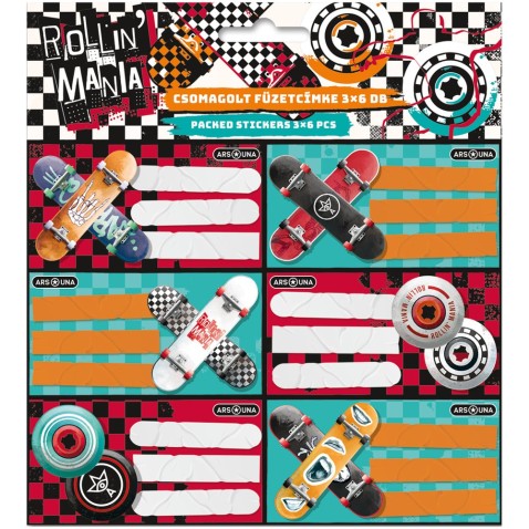 Ars Una Jmenovky na sešity Rollin' Mania