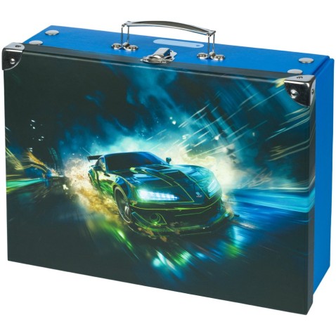 Kufřík na výtvarku Baagl Závodní auto s kováním