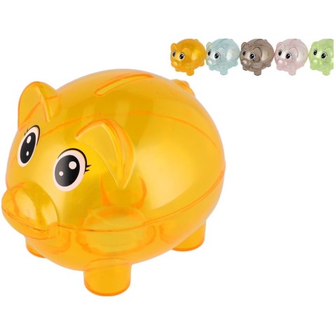 Pokladnička prasátko průhledné