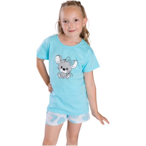 Dětské pyžamo Bettymode MYŠIČKA krátký rukáv