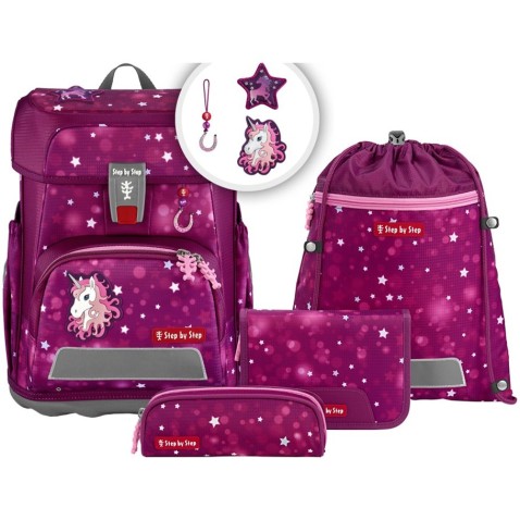 Aktovka pro prvňáčky Step by Step CLOUD SWEET UNICORN NUALA - 5dílný set