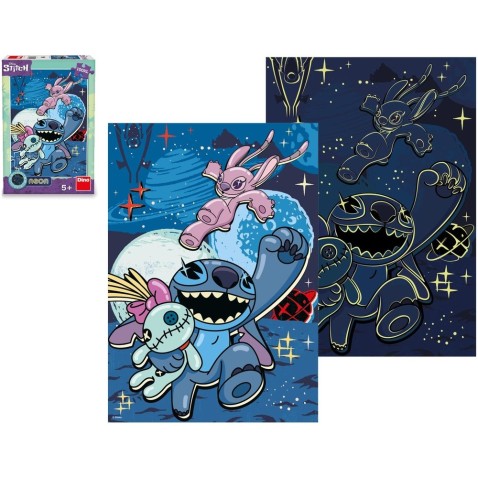 Puzzle XL Stitch svítící ve tmě neon 100 dílků