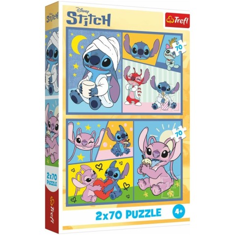Puzzle 2x70 Lilo&Stitch - Se Stitchem není nuda