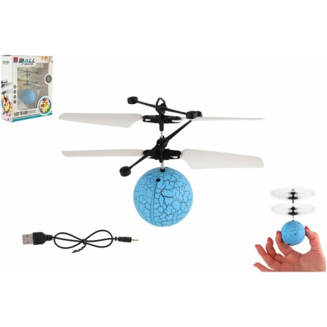 Vrtulníková koule létající modrá