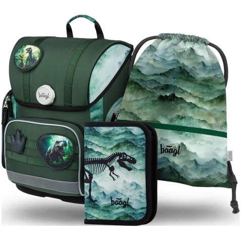 Aktovka do první třídy Baagl Ergo Dino set