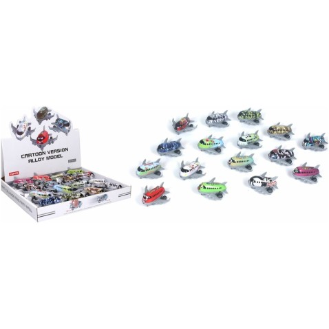 Letadlo na zpětné natažení 7,5 cm, mix barev