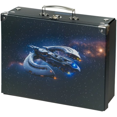 Výtvarný kufřík pro děti Baagl Vesmírná Loď s kováním