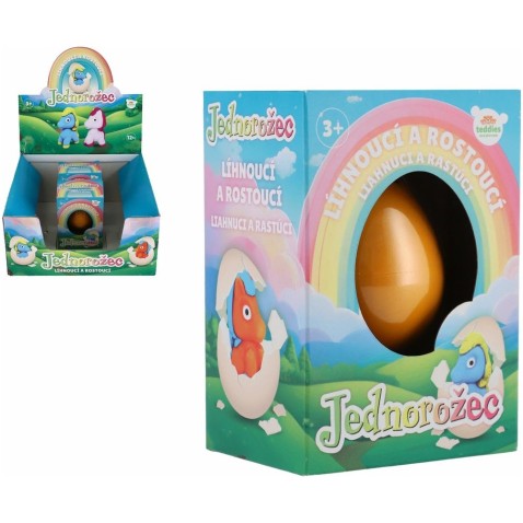 Vejce líhnoucí a rostoucí s jednorožcem 6cm