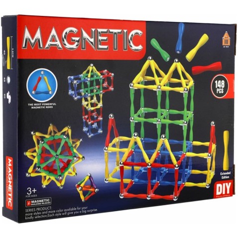 Magnetická stavebnice 148ks/kov